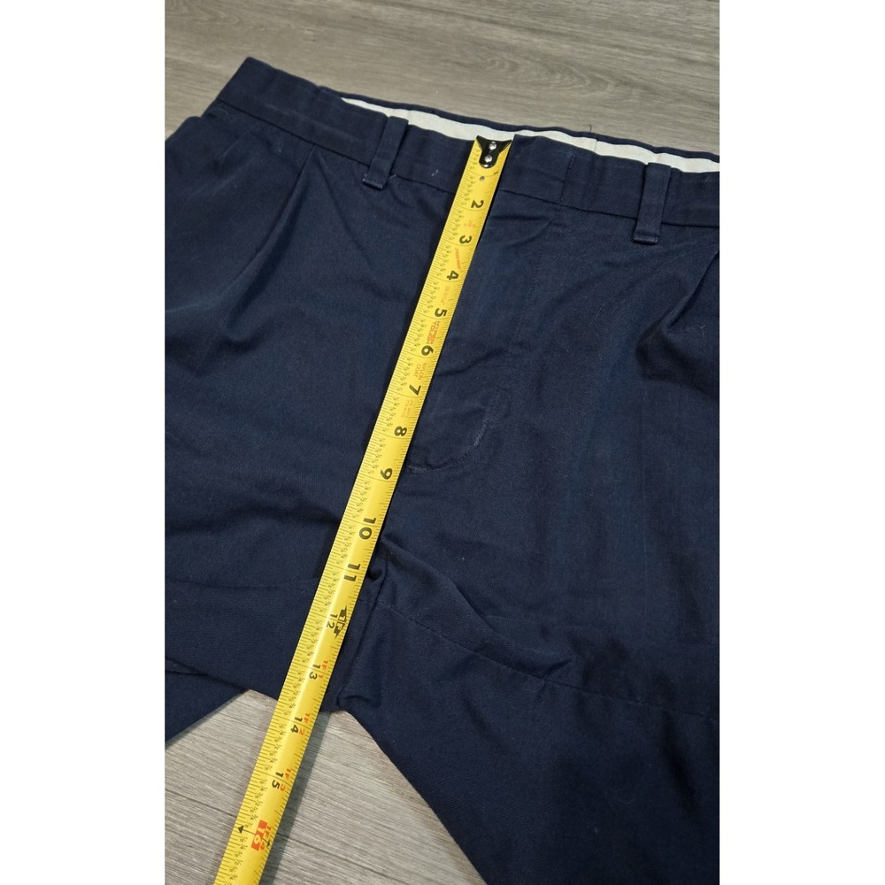 Riverside Budweiser Navy Solid Cargo Shorts Embroidered Pleated Pockets Size 36 - Picture 10 of 12